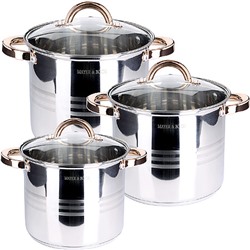 27549 Набор посуды 6пр 4+5,3+6,8л зол/р MB (х2)