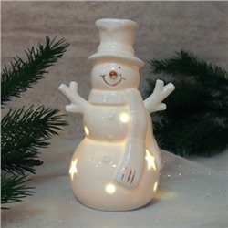 Фигурка Снеговик с подсветкой 14 см новогодний / YZ23673 /уп 48/LED