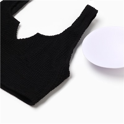 Купальник раздельный фактурный MINAKU, черный размер 42