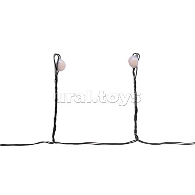 Электрогирлянда Мишура, 3м, 100 ламп, цветная, зеленый провод