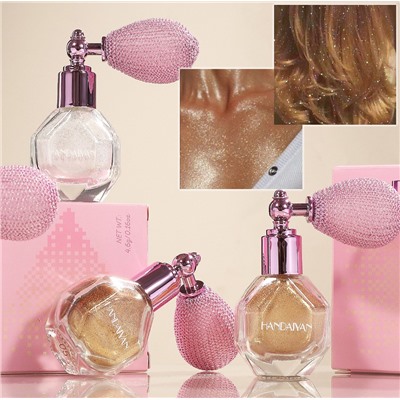 Сияющая пудра для тела, лица и волос с помпой-распылителем Handaiyan, Цвет 04