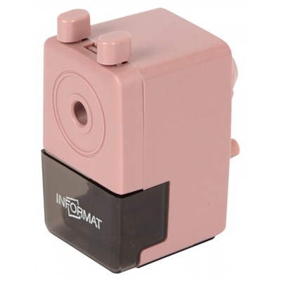 Точилка механическая с контейнером "HORNS" розовая MTHR-Rd inФОРМАТ