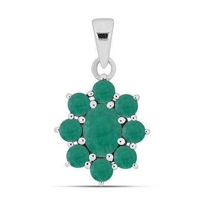 Подвеска из серебра изумруд берилл, Радмила