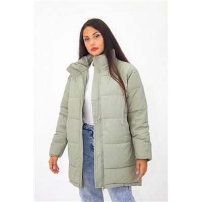 Удлиненная женская куртка осень-весна Лайт арт.151 (Светлый хаки)