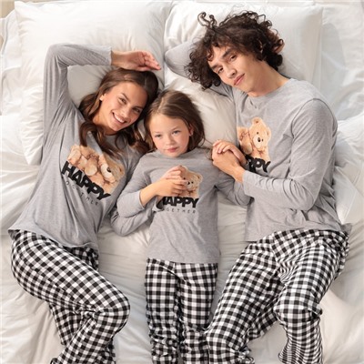 Пижама новогодняя женская (лонгслив, брюки) KAFTAN Happy together, размер 40-42