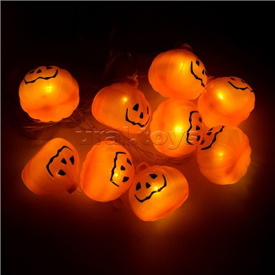 Электрогирлянда Тыквочки, 2м, 10 ламп
