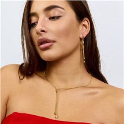 Комплект ювелирной бижутерии Итальянское золото (покрытие желтое 14к) , колье и серьги, арт.217.432