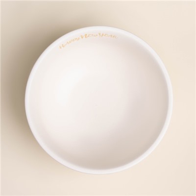 Салатник SL Home «С Новым Годом», 850 мл, d=15.5 см, керамика, белый