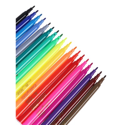 Фломастеры 18 цветов, Calligrata TOP, в картонной коробке