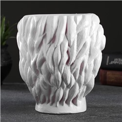 Декоративное кашпо для цветов «Эйнштейн», 1.6 л, 16×15 см, керамическое, белое