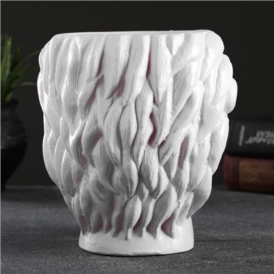 Декоративное кашпо для цветов «Эйнштейн», 1.6 л, 16×15 см, керамическое, белое