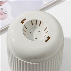 Горшок для цветов с поддоном «Вельвет», 1.6 л, d=14 см, цвет белый ротанг