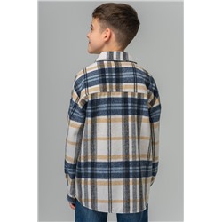 Детская теплая фланелевая рубашка в клетку Happyfox