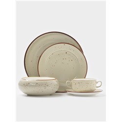 Салатник Magistro Mediterana, 1.55 л, d=19.7 см, фарфор, бежевый