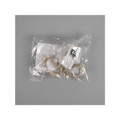 Гирлянда «Нить» 2 м роса, IP20, серебристая нить, 20 LED, 3 режима, батарейки AG13×3 (в комплекте), свечение тёплое белое