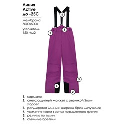 Брюки текстильные с полиуретановым покрытием для девочек