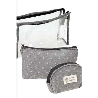 Kristaller Набор косметичек Handmade 3 in 1, серый KRISTALLER, 1124971