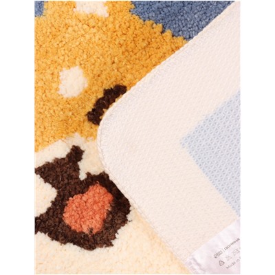 Коврик Доляна «Корги», 40×60 см, микрофибра, синий