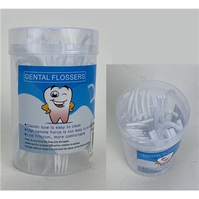 Флосстик ,зубная нить+зубочистка 30шт(круг)