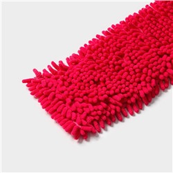 Насадка для плоской швабры «Доляна», 40×10 см, микрофибра букли, 80 г, красная
