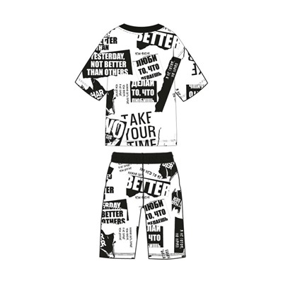 Комплект трикотажный для мальчиков: фуфайка (футболка), шорты