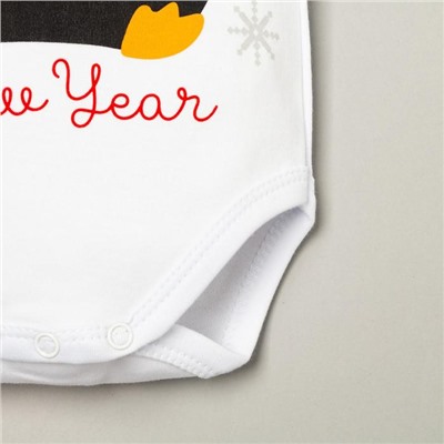 Боди Крошка Я «Первый НГ», рост 68-74 см, белое