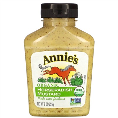 Annie's Naturals, Горчица из хрена, Органический продукт 9 унций (255 г)