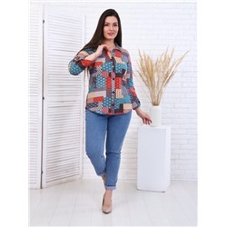 Рубашка "Пэчворк" (Бирюза)