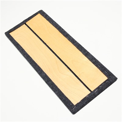 Когтеточка, 55×20 см, угловая, без меха, серая