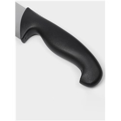 Нож кухонный шеф Sharp, лезвие 30.5 см, нержавеющая сталь, чёрная ручка