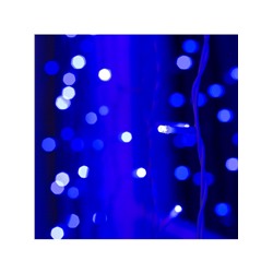 Гирлянда «Занавес» 2×6 м, IP44, УМС, белая нить, 1440 LED, свечение синее, 220 В