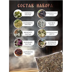 Травяная запарка для бани, сауны и кедровой бочки «От насморка и простуд», 1 кг