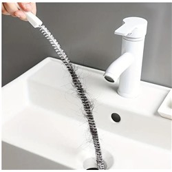 Многофункциональный вантуз, ёршик или трос для чистки труб 60см