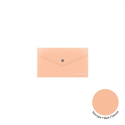 Папка с кнопкой  С6 180мкм 225x130мм 61144 Matt Pastel Bloom непрозрачная ассорти ErichKrause