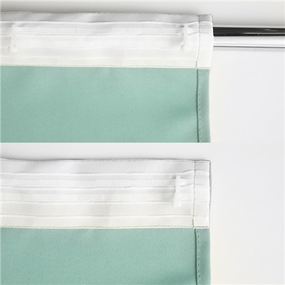 Штора блэкаут портьерная Witerra «Матовый», 135×260 см, мятная