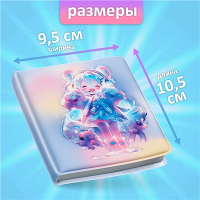 Записная книжка подарочная, 96 листов в линейку, цветной блок, обложка Аниме, 9.5×10.5 см