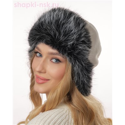 Север кролик/чернобурка Ушанка женская (56-58)