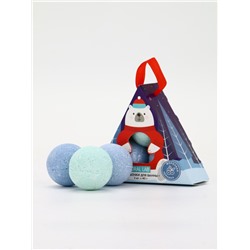 Бомбочки для ванны «Мишка», 3 шт. × 40 г, морозная черника, URAL LAB