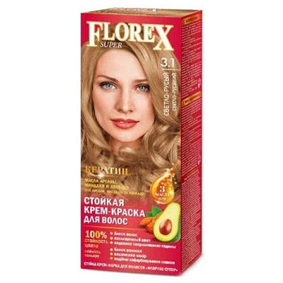 Краска для волос Florex Super 3.1 Светло-русый
