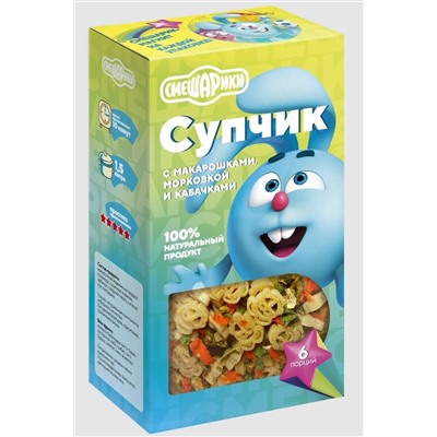 Супчик с макарошками, морковкой и кабачками 160г ЭКОПРОДУКТЫ, 1189869