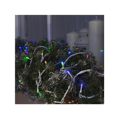 Гирлянда «Нить» 20 м, IP44, белая нить, 200 LED, свечение мульти, 8 режимов, 220 В
