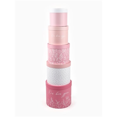 Набор подарочных коробок, упаковка, 5 в 1 «Нежность», 14×13 ‒22×19.5 см