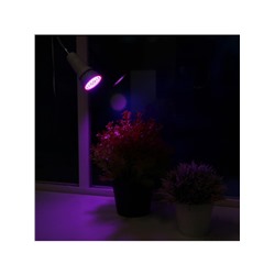 Фитолампа для растений Luazon, светодиодная, E27, 6 Вт, IP44, 220 В, 270°, биколорная