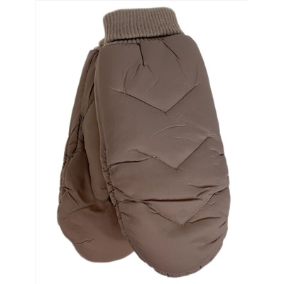 Зимние женские варежки с подкладом из искусственного меха, цвет коричневый