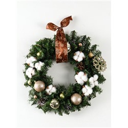 Интерьерный венок «Новогодний», на стену, дверь, d=40 см, ручная работа