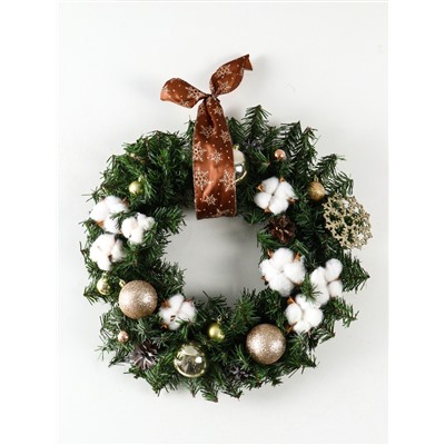 Интерьерный венок «Новогодний», на стену, дверь, d=40 см, ручная работа