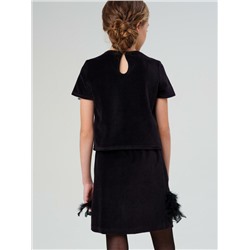 Комплект трикотажный для девочек: джемпер, юбка