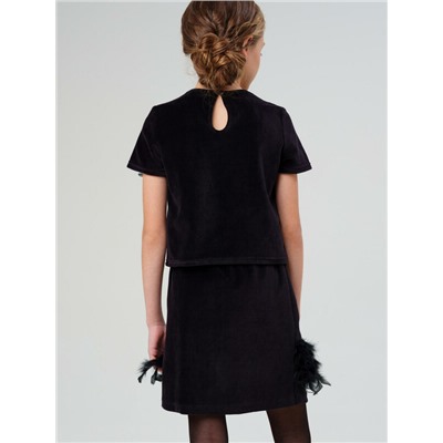 Комплект трикотажный для девочек: джемпер, юбка