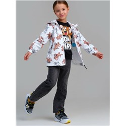 Куртка текстильная с полиуретановым покрытием для девочек (ветровка)