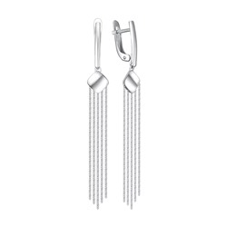 Серьги из серебра без вставки, Л-26780